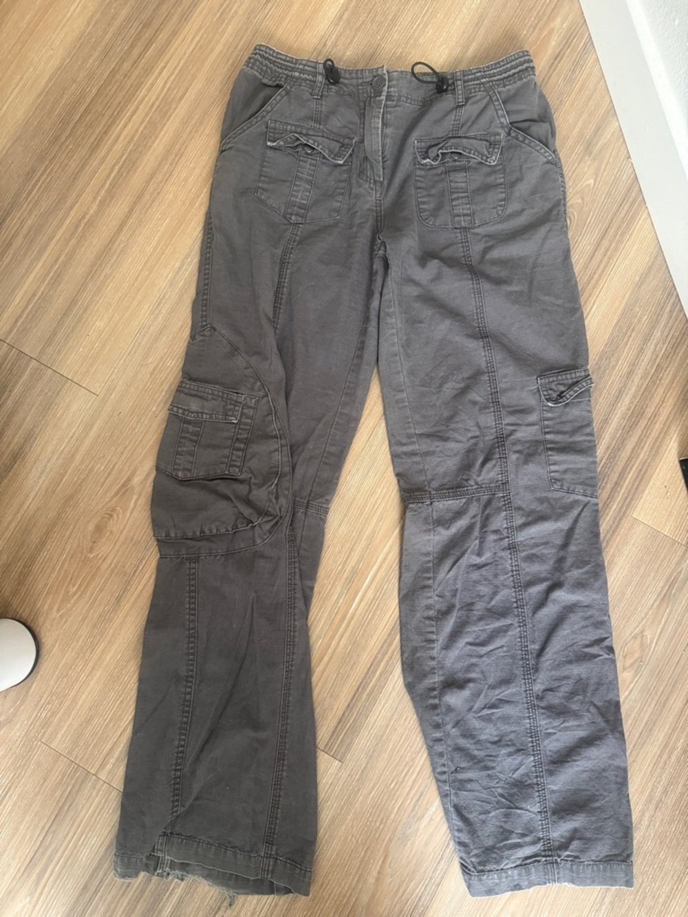 Brandy Melville Gray Utility Cargo Pants in Washed Charcoal John Galt Iconic